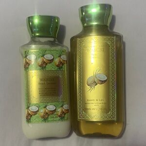 Bath & Body Works Waikiki Beach Coconut Body Wash and Lotion Set